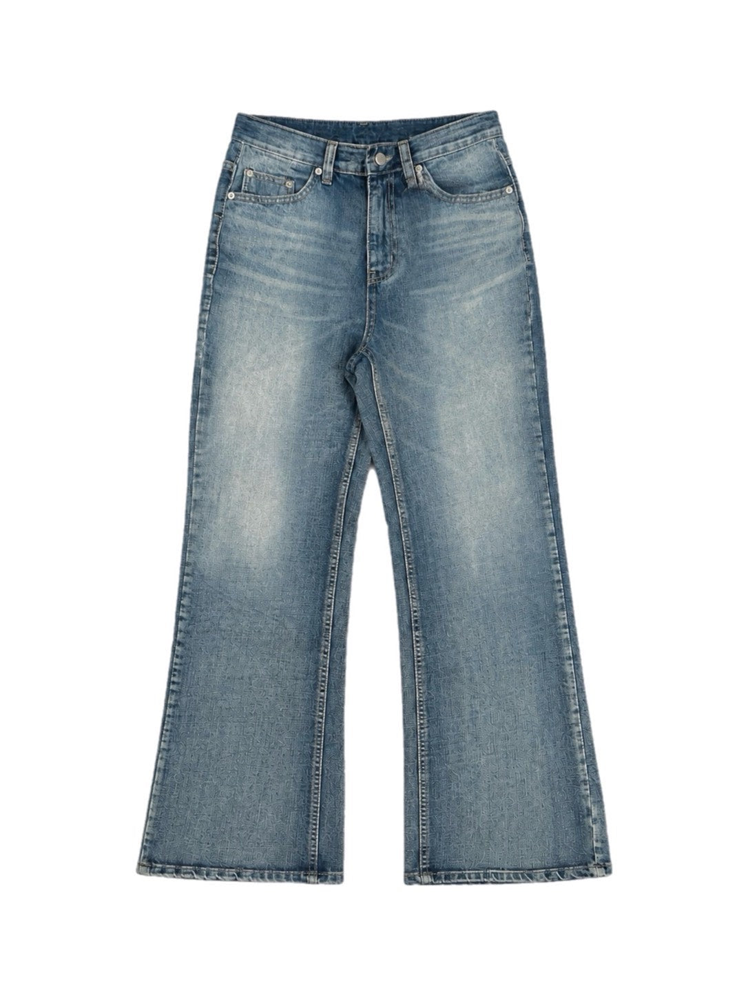 受注制【Chikashitsu +】brush wash flare denim pants