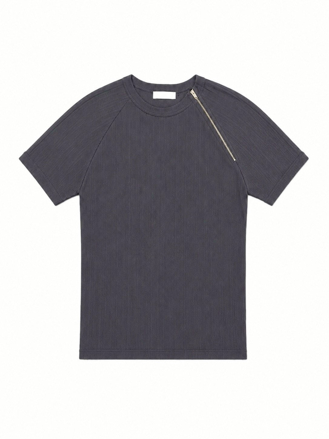 受注制【Chikashitsu +】side half zip t-shirt (4color)