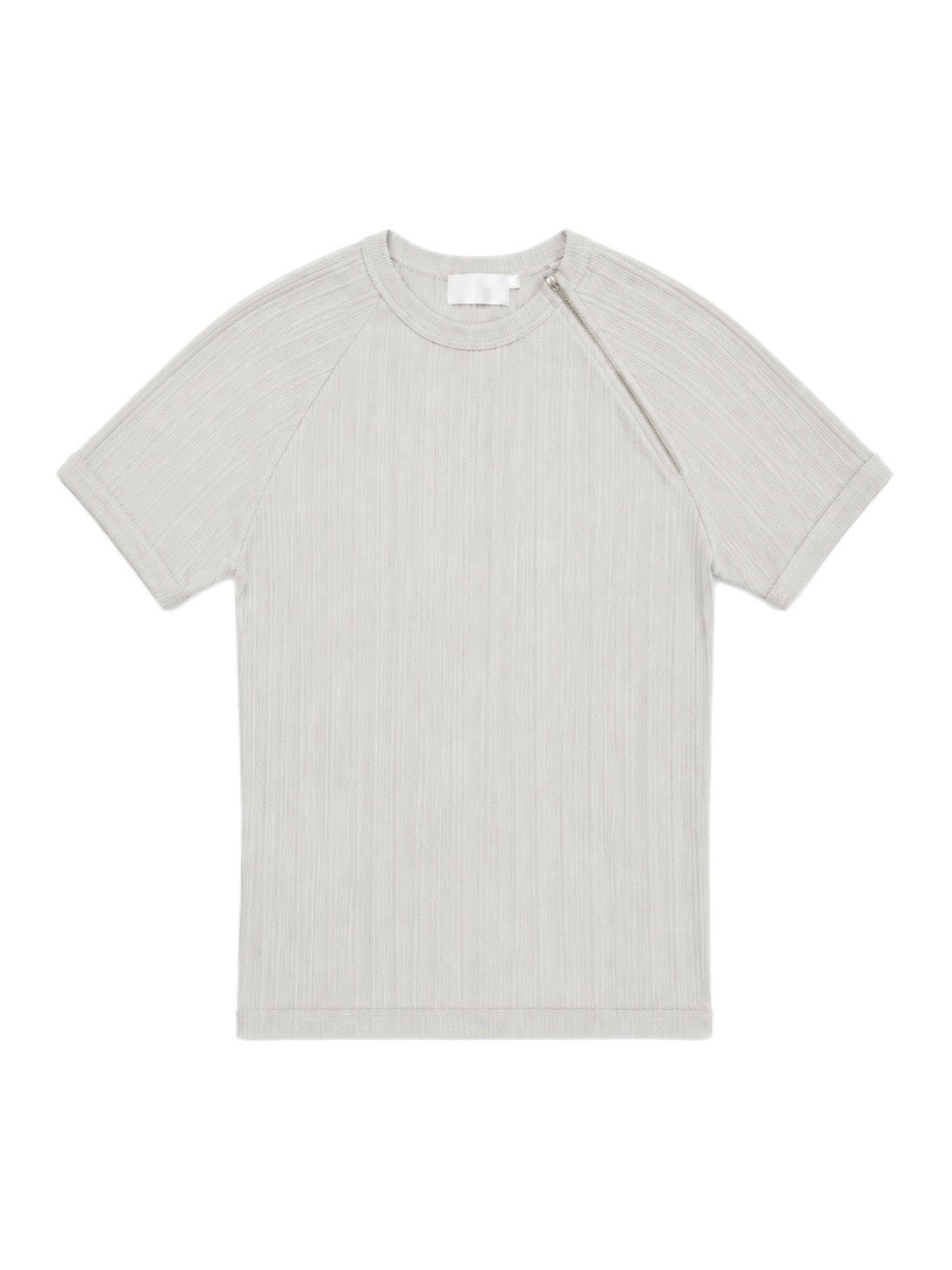 受注制【Chikashitsu +】side half zip t-shirt (4color)
