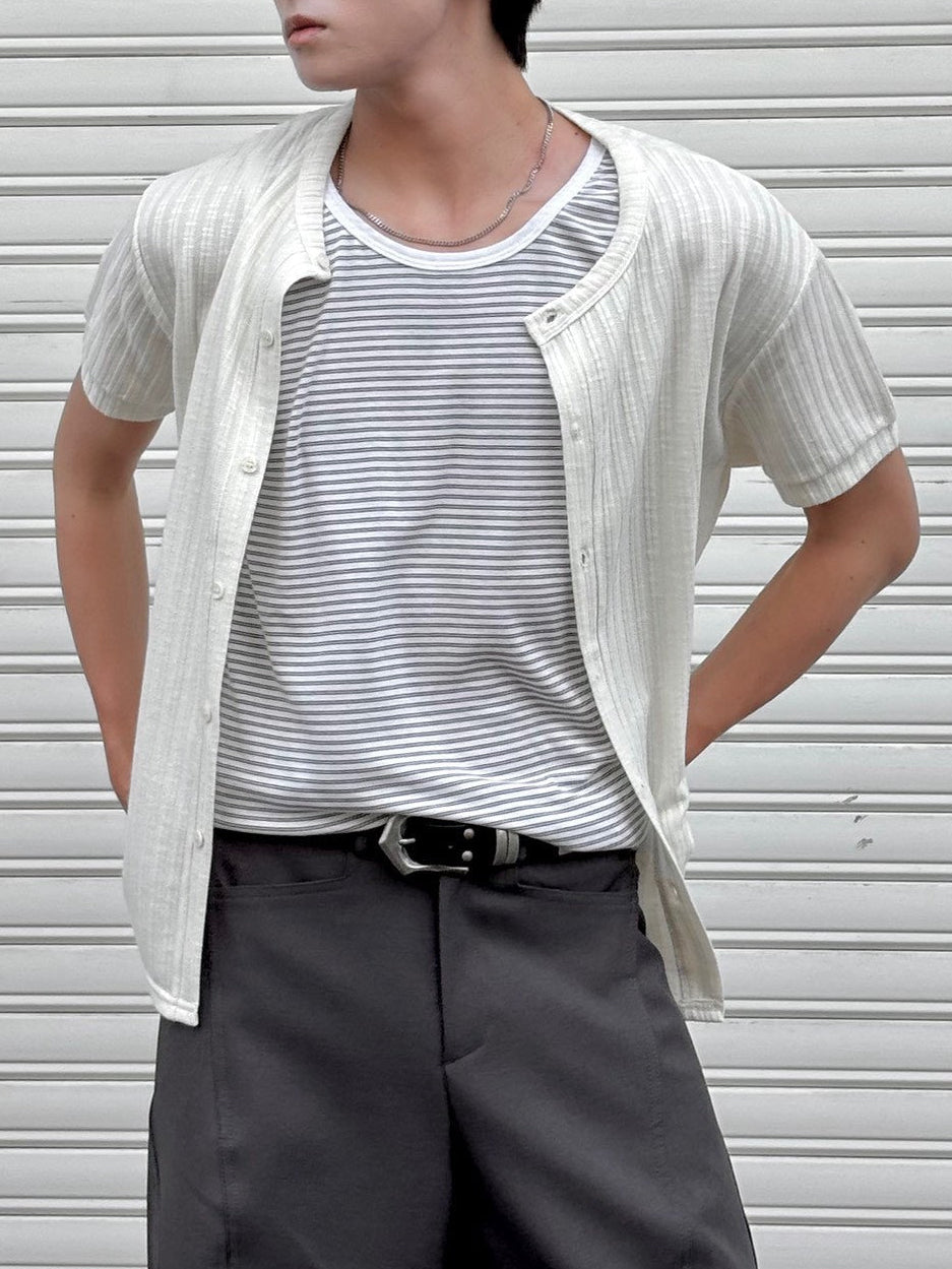 受注制【Chikashitsu +】border sleeveless (3color)
