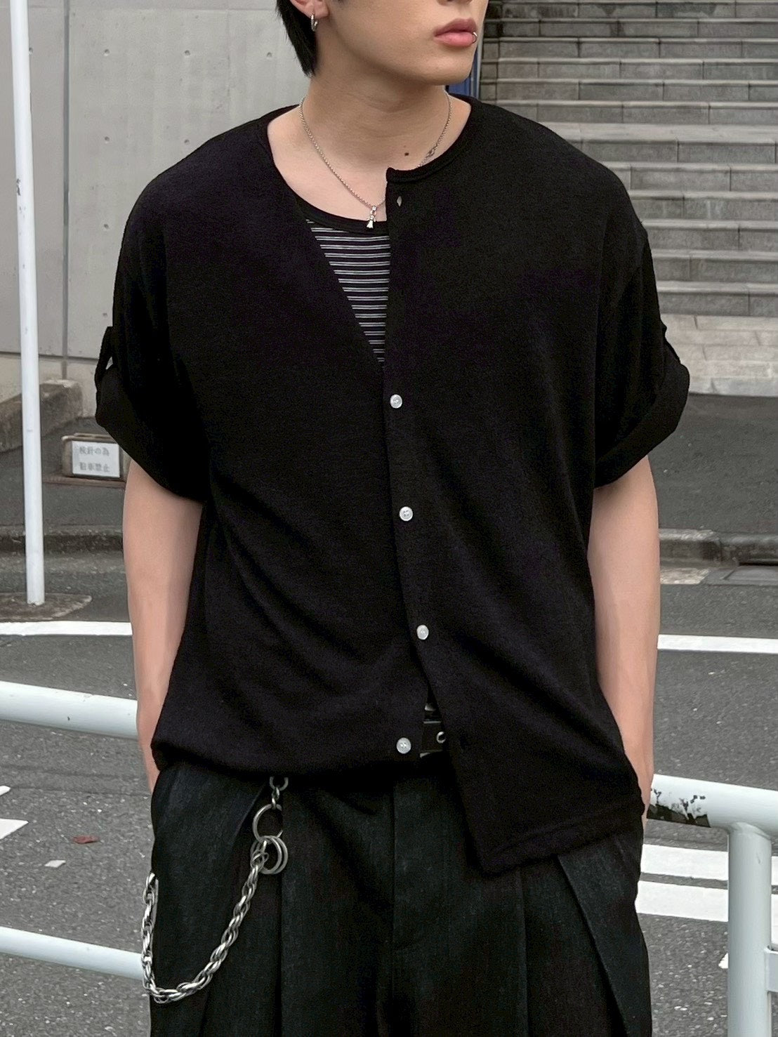 受注制【Chikashitsu +】border sleeveless (3color)