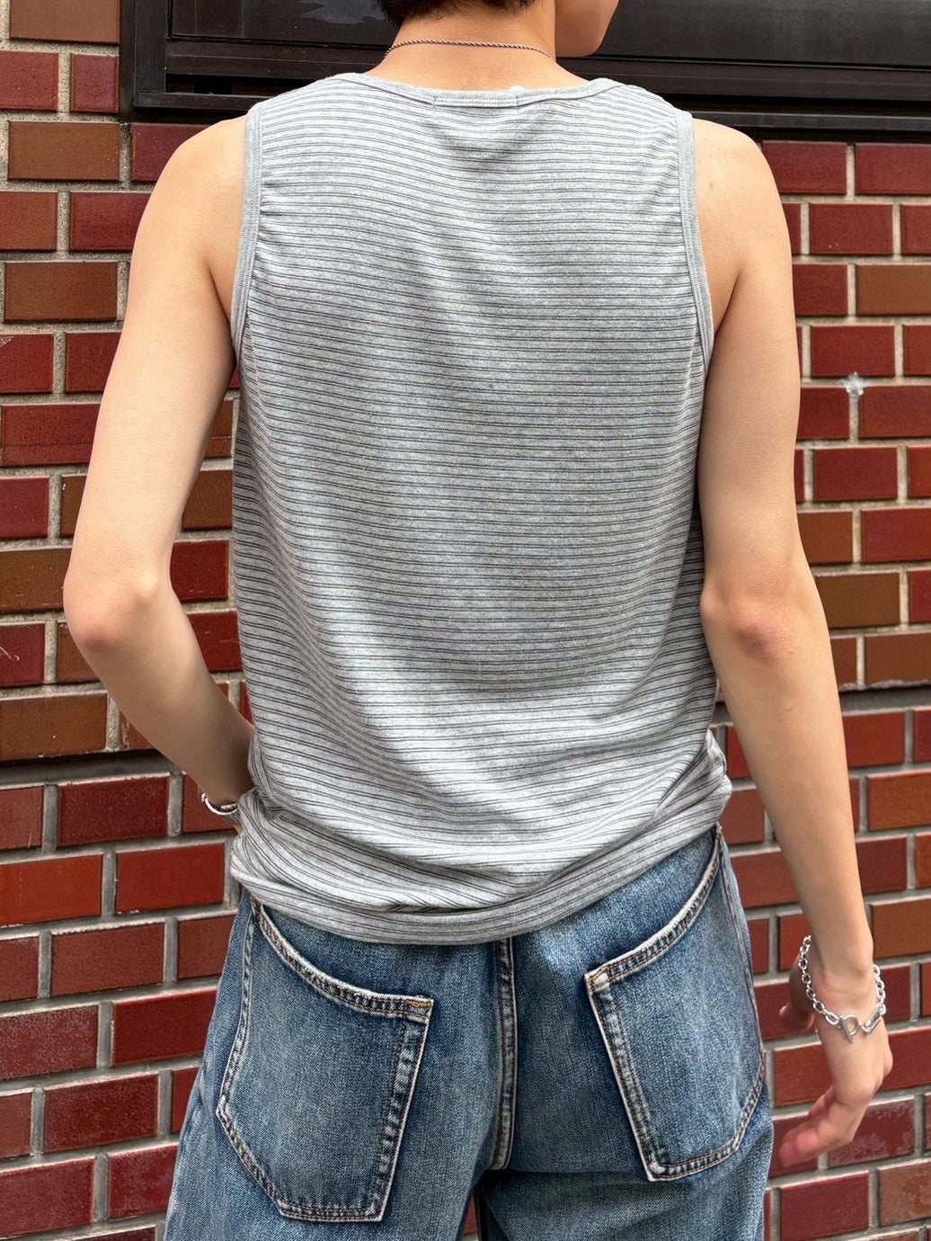 受注制【Chikashitsu +】border sleeveless (3color)