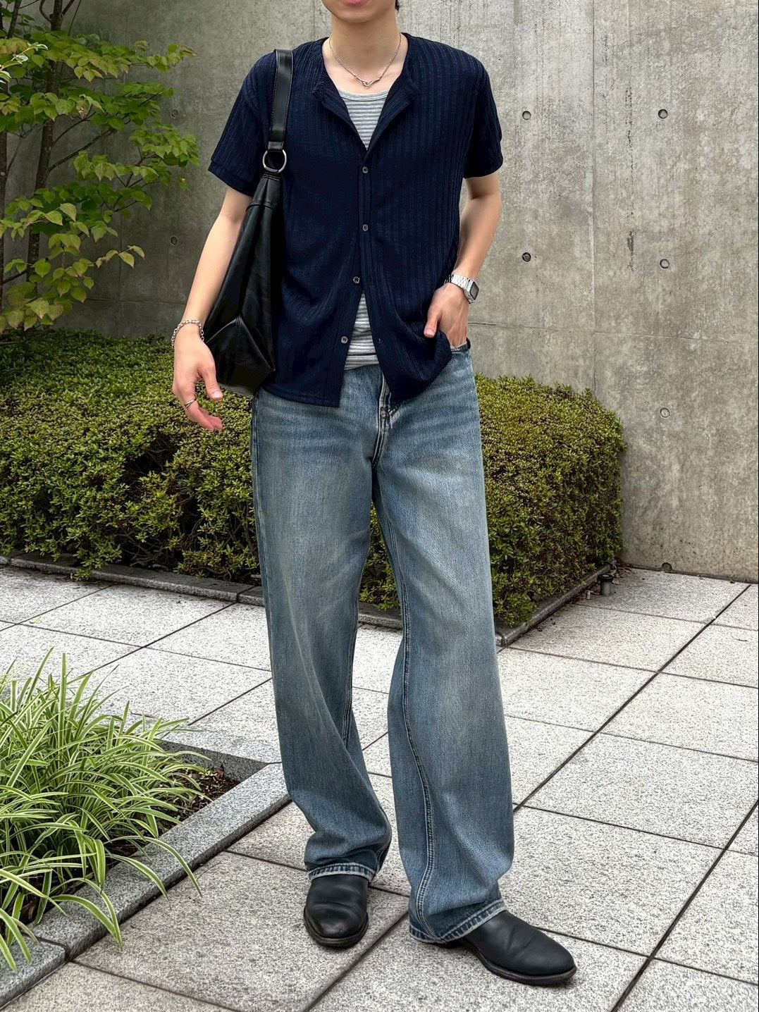 受注制【Chikashitsu +】border sleeveless (3color)