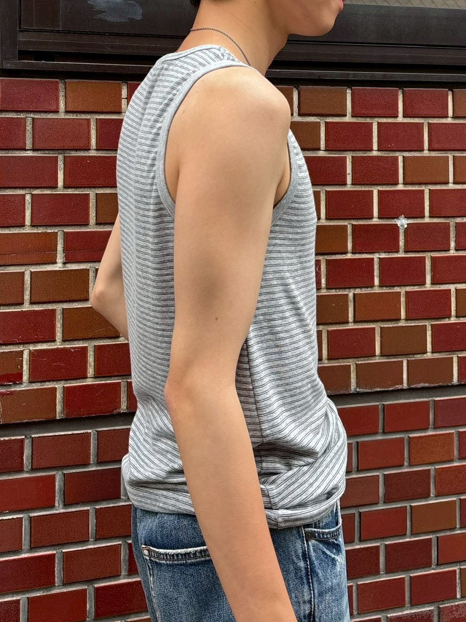受注制【Chikashitsu +】border sleeveless (3color)