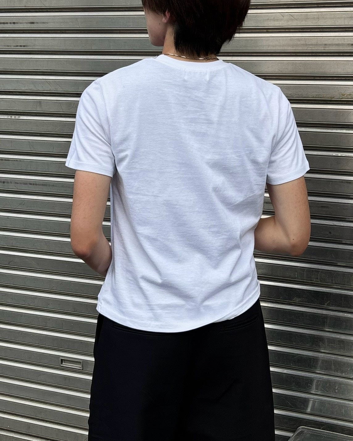 受注制【Chikashitsu +】muscle fit crop t-shirt (3color)