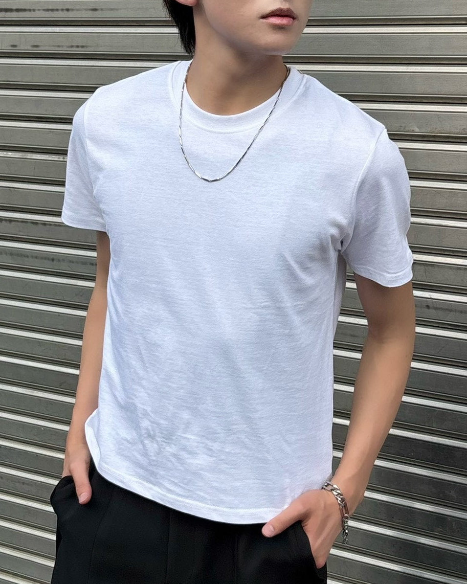 受注制【Chikashitsu +】muscle fit crop t-shirt (3color)