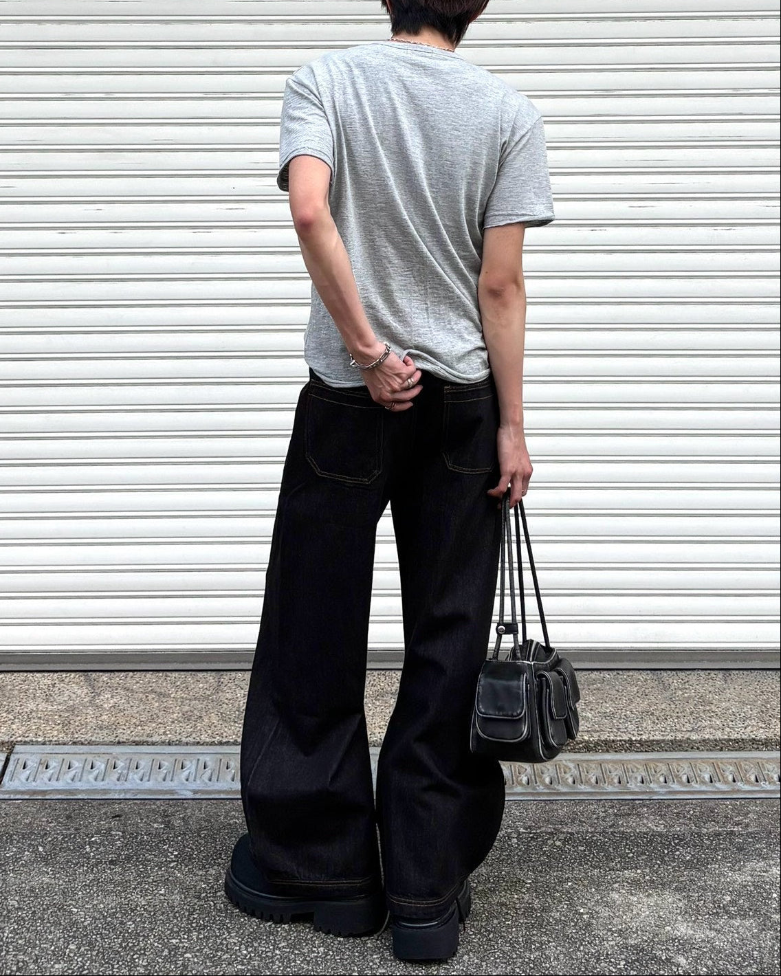 受注制【Chikashitsu +】button slub henley neck t-shirt (4color)