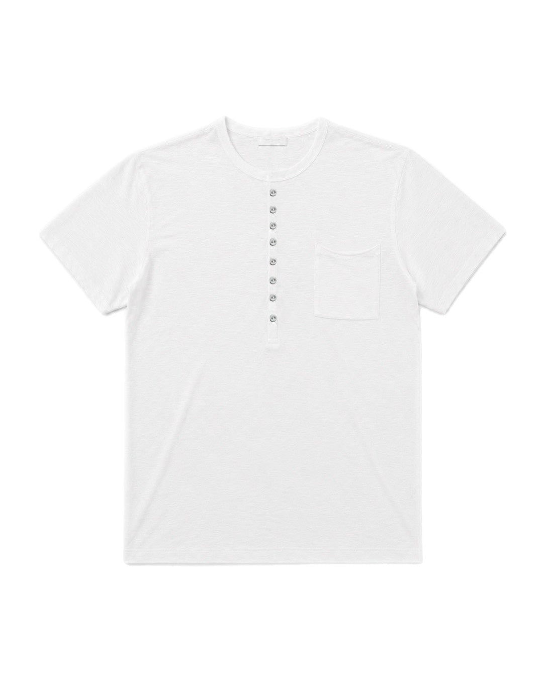 受注制【Chikashitsu +】button slub henley neck t-shirt (4color)
