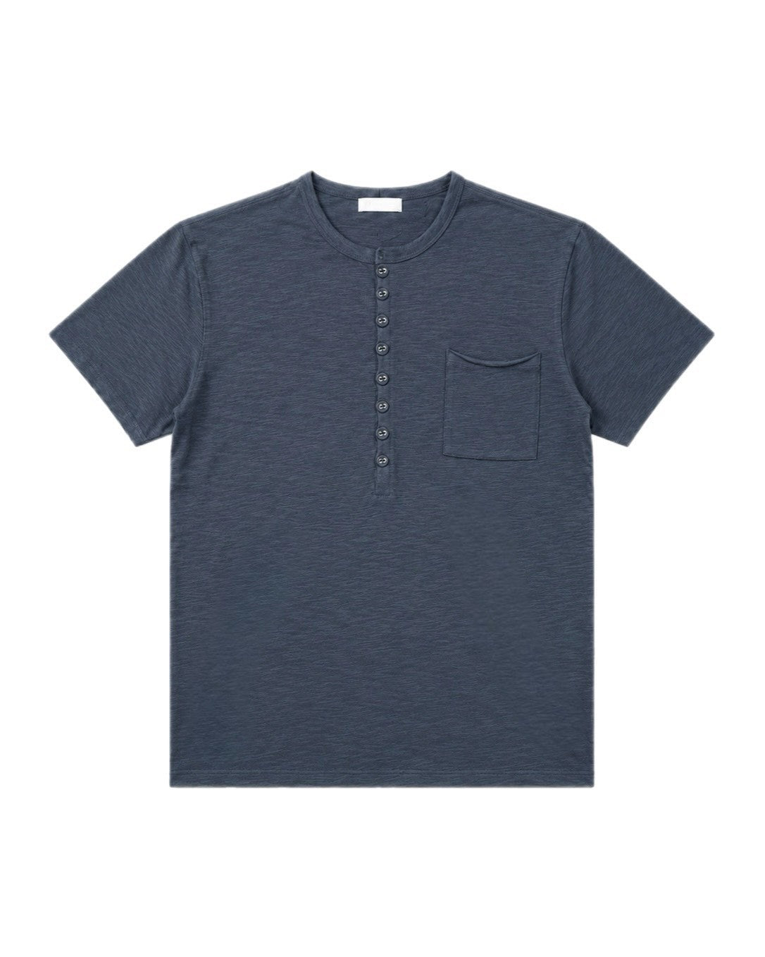 受注制【Chikashitsu +】button slub henley neck t-shirt (4color)