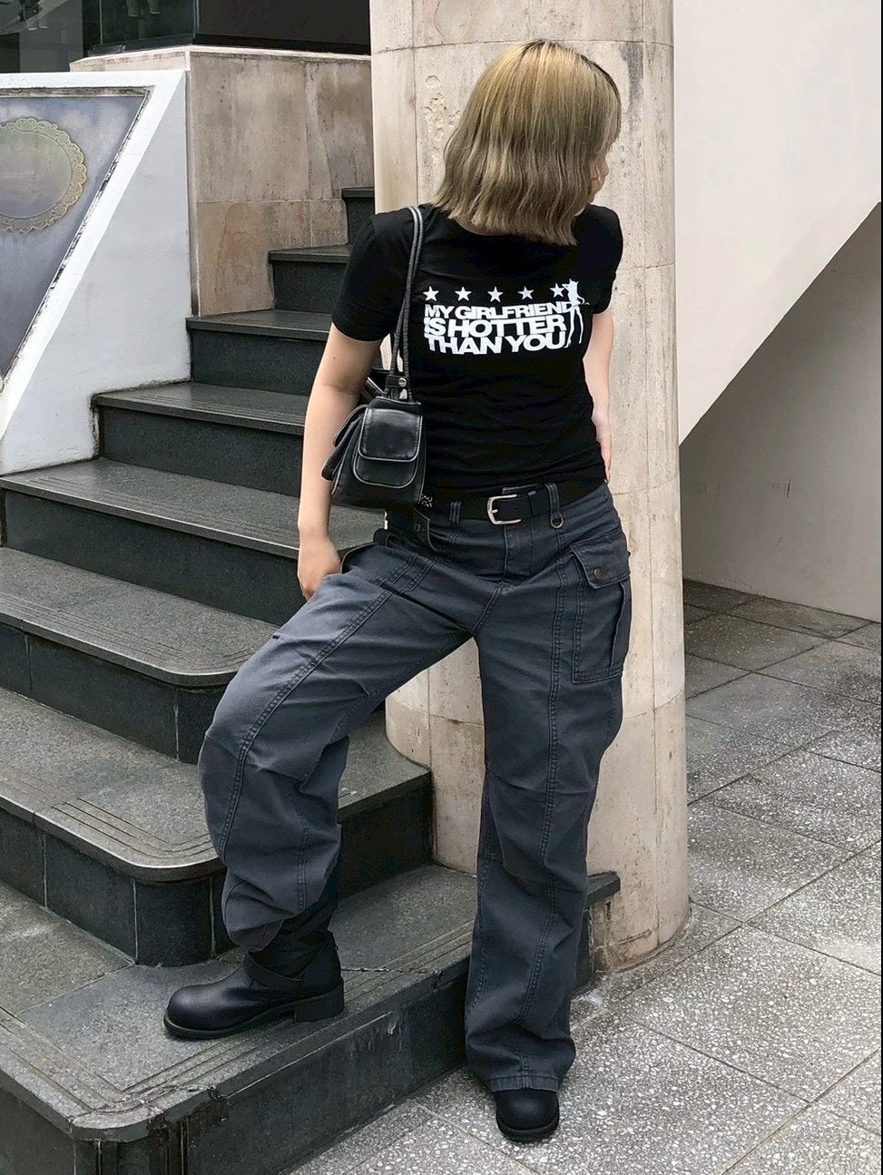 【OaKS】Deep-dyed Cut-out Pants (2color)