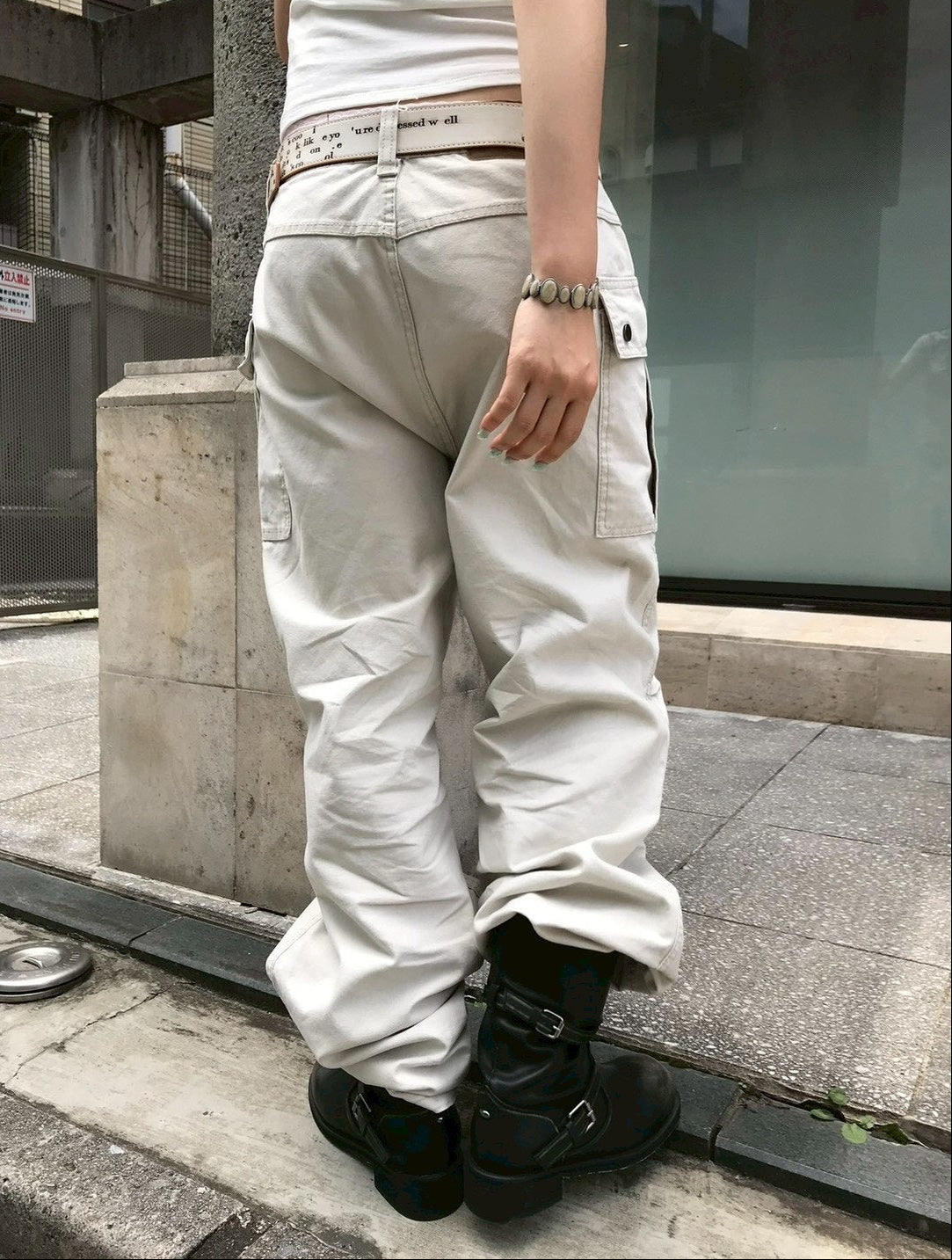 【OaKS】Deep-dyed Cut-out Pants (2color)