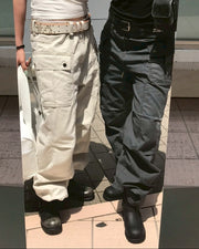 【OaKS】Deep-dyed Cut-out Pants (2color)