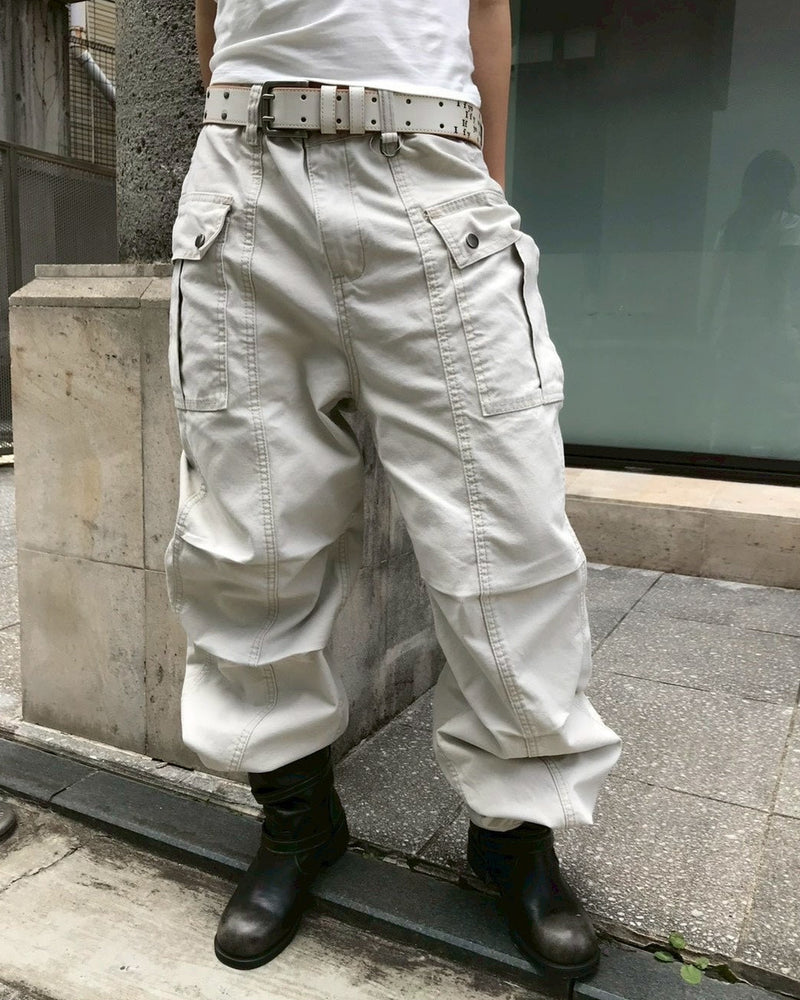 【OaKS】Deep-dyed Cut-out Pants (2color)