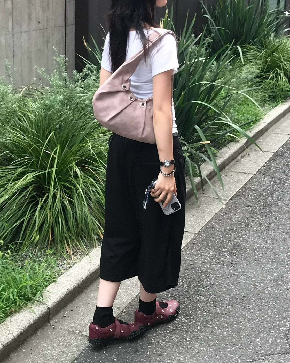 受注制【OaKS】circle smocking shoulder bag (2color)