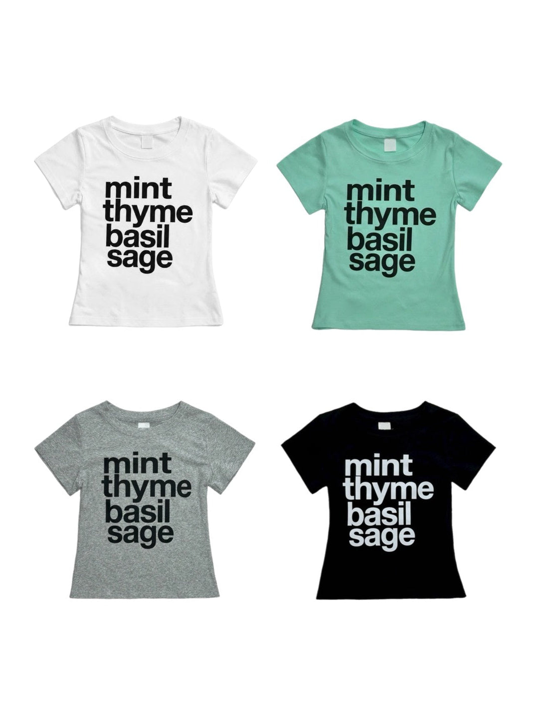 受注制【OaKS】herb logo baby tee (4color)