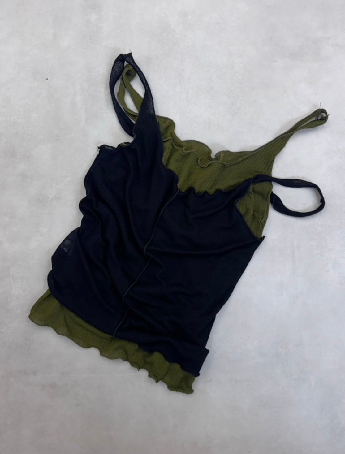 【OaKS】see-through sleeveless top (4color)