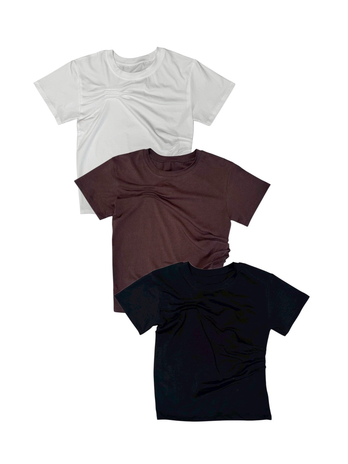 【OaKS】pintuck pleated t-shirt (3color)
