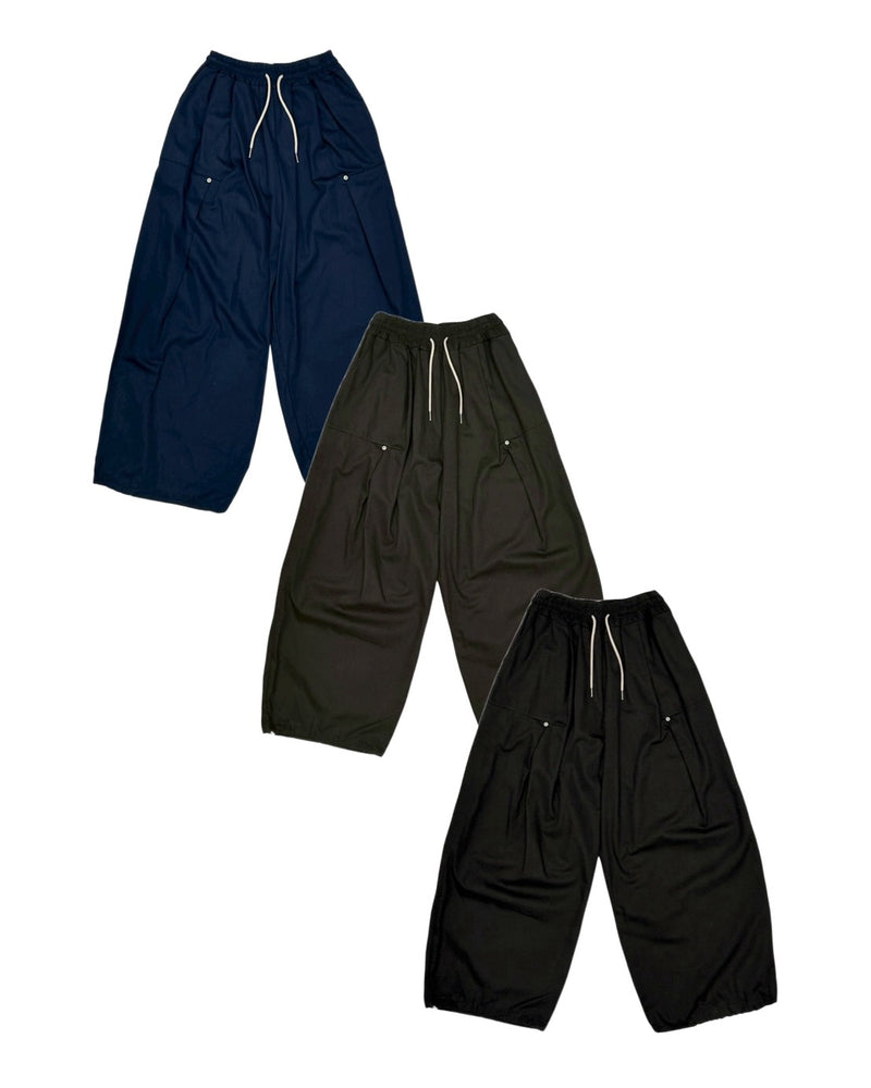 受注制【OaKS】work rivet pin-tuck pants (3color)