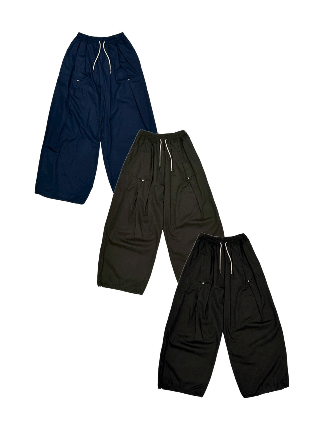 受注制【OaKS】work rivet pin-tuck pants (3color)