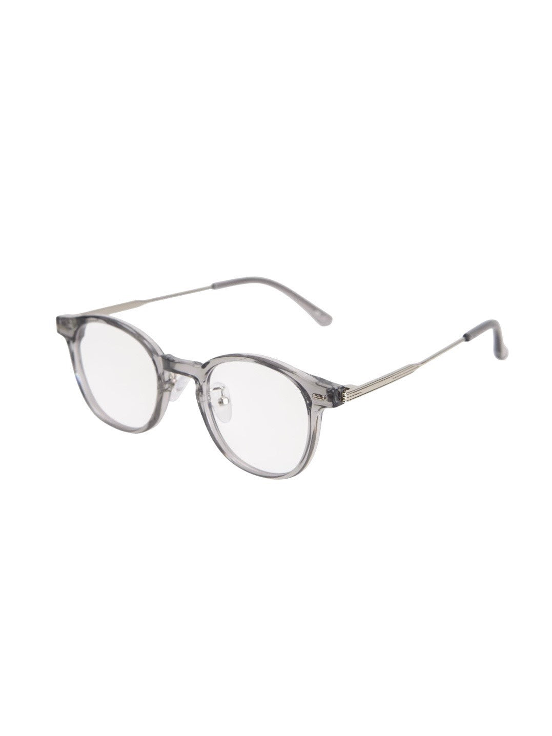 受注制【Chikashitsu +】silver temple boston eyeglasses (4color)