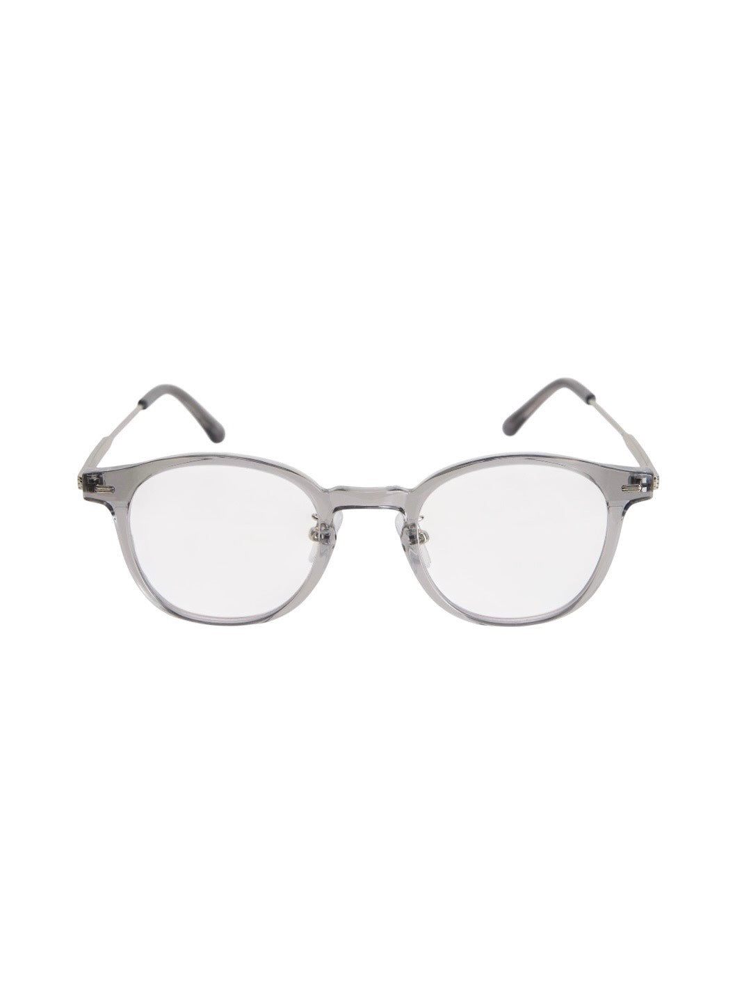 受注制【Chikashitsu +】silver temple boston eyeglasses (4color)
