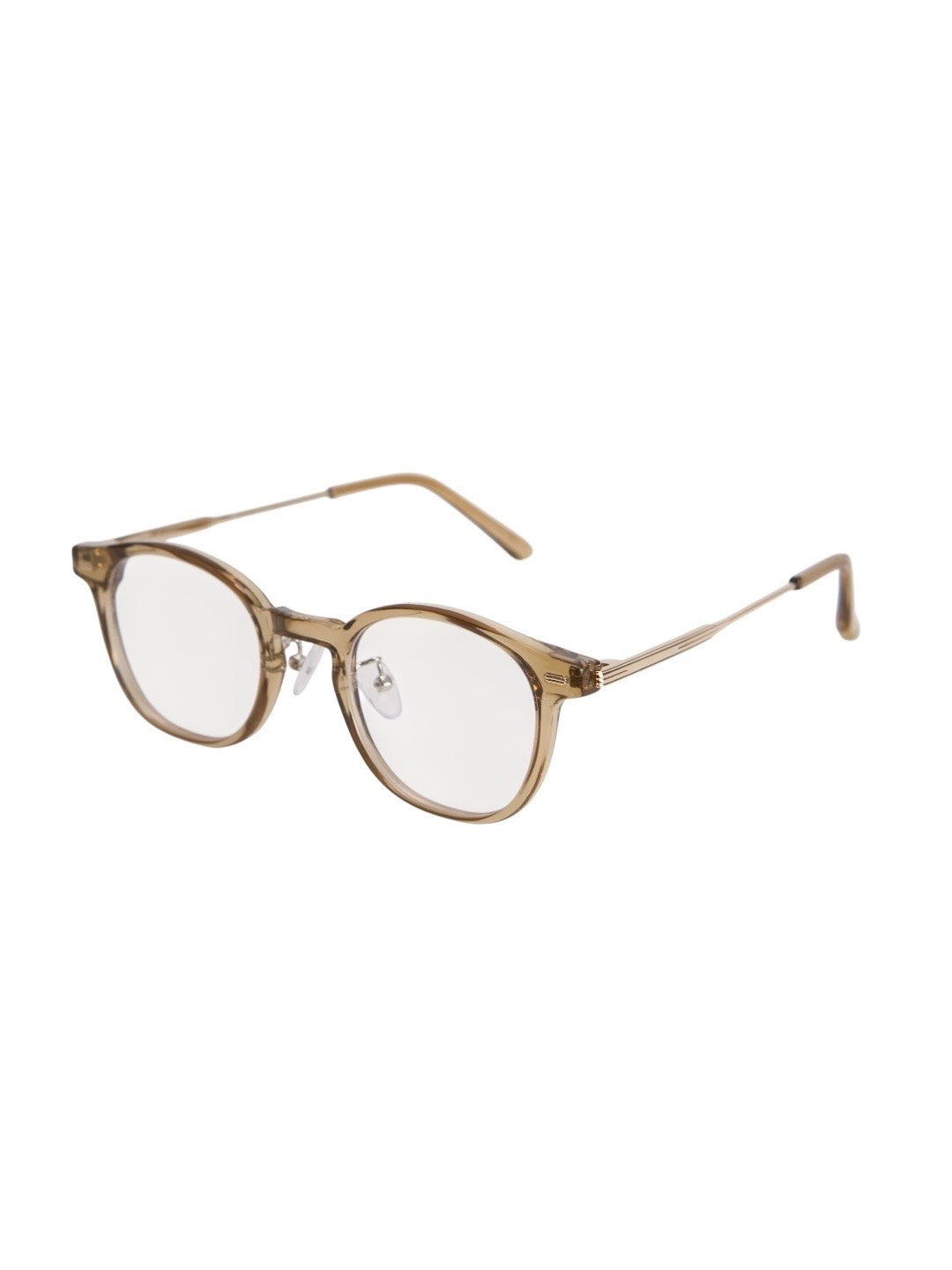 受注制【Chikashitsu +】silver temple boston eyeglasses (4color)