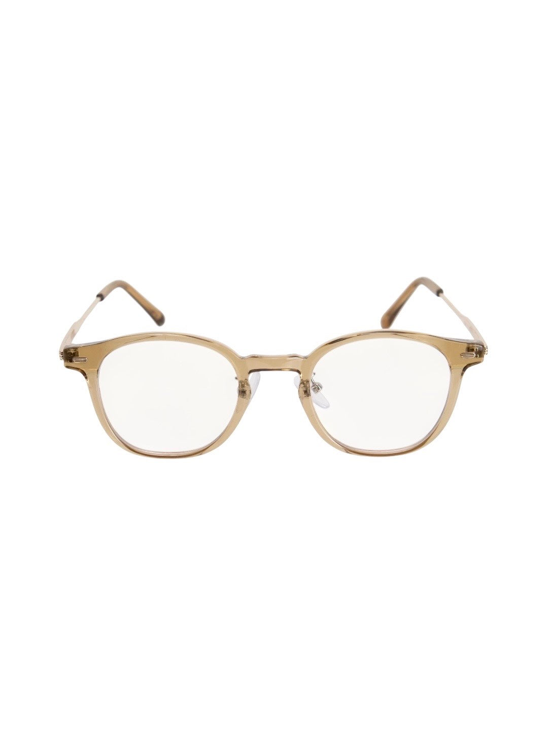 受注制【Chikashitsu +】silver temple boston eyeglasses (4color)