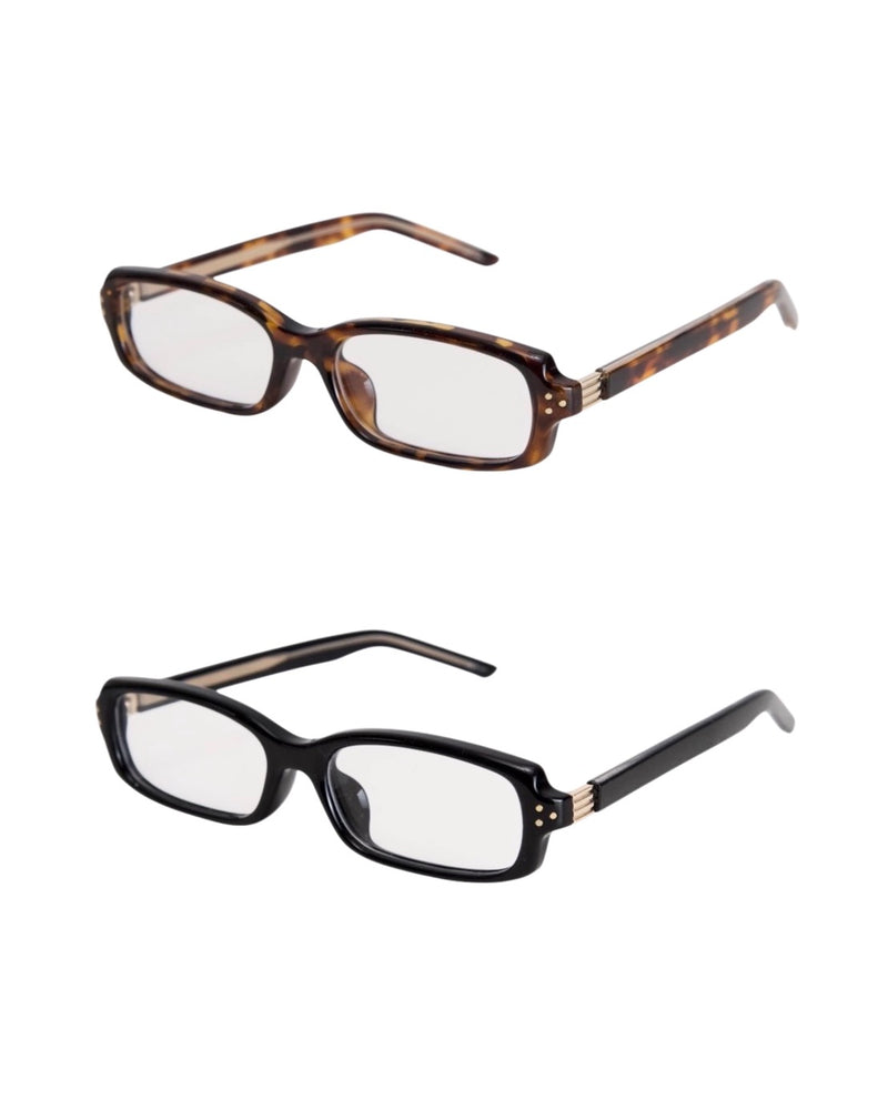 受注制【Chikashitsu +】slim square frame eyeglasses 2 (2color)