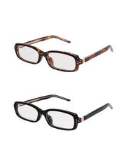 受注制【Chikashitsu +】slim square frame eyeglasses 2 (2color)