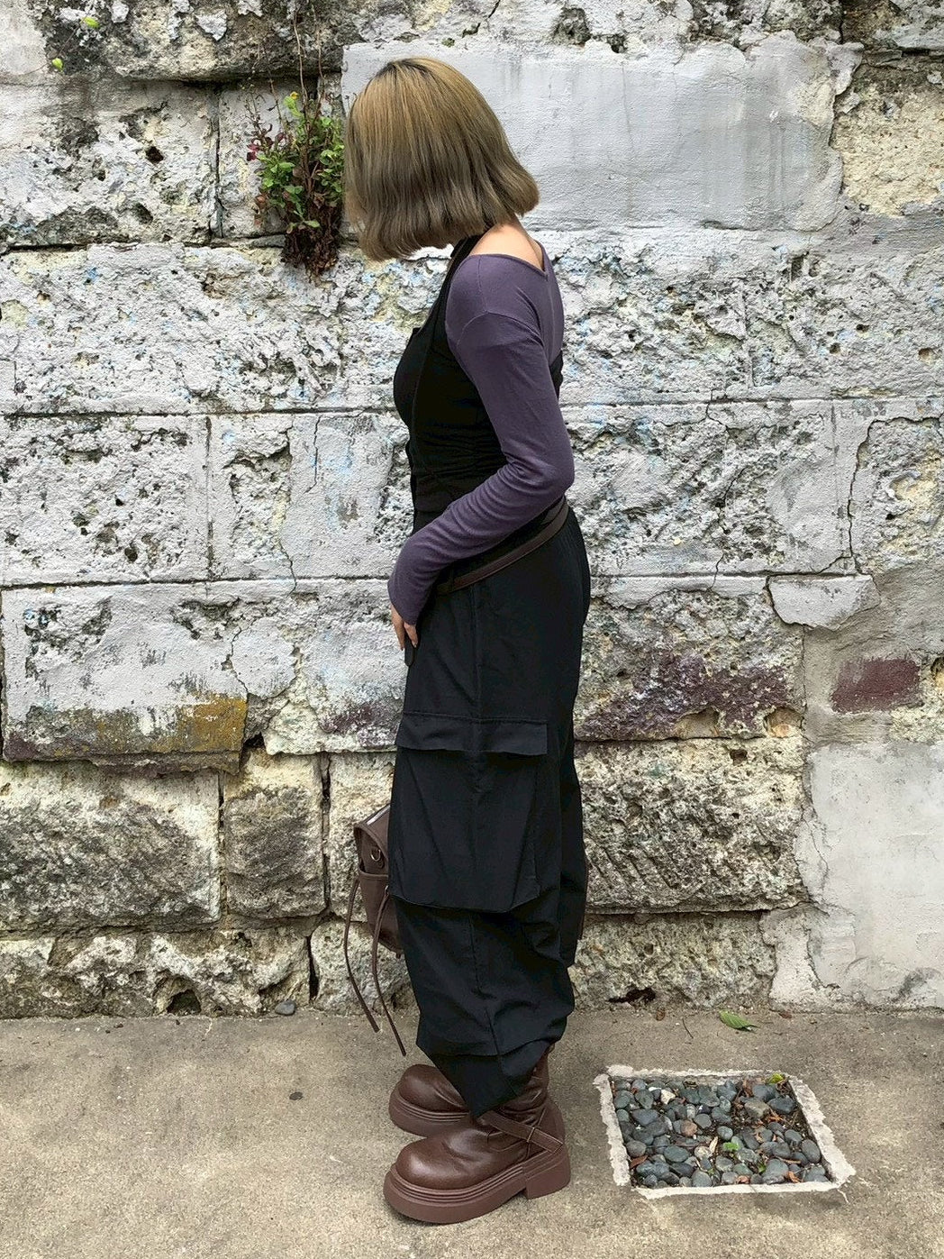 受注制【OaKS】eyelet halter tank top (2color)