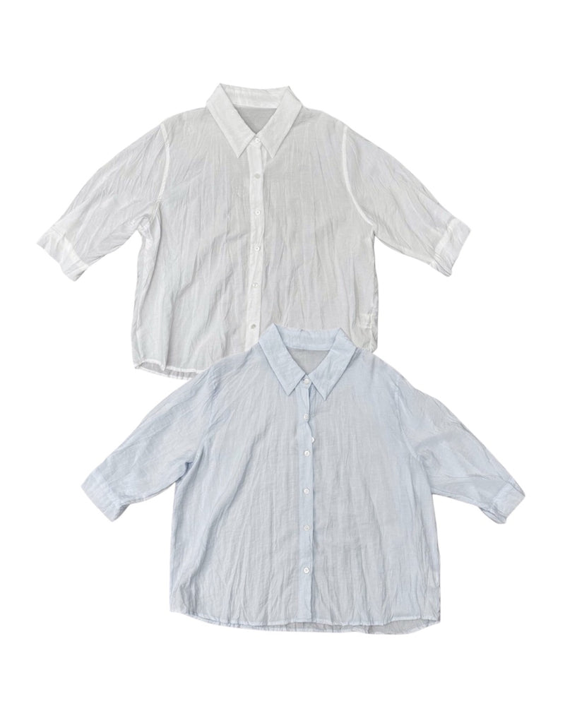 受注制【OaKS】wrinkle shirt (2color)