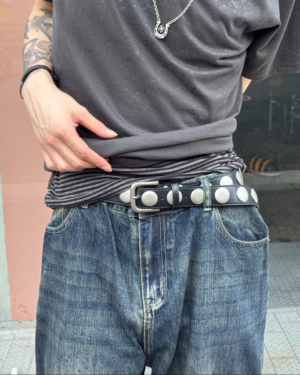受注制【Chikashitsu +】oil wash semi flare denim pants