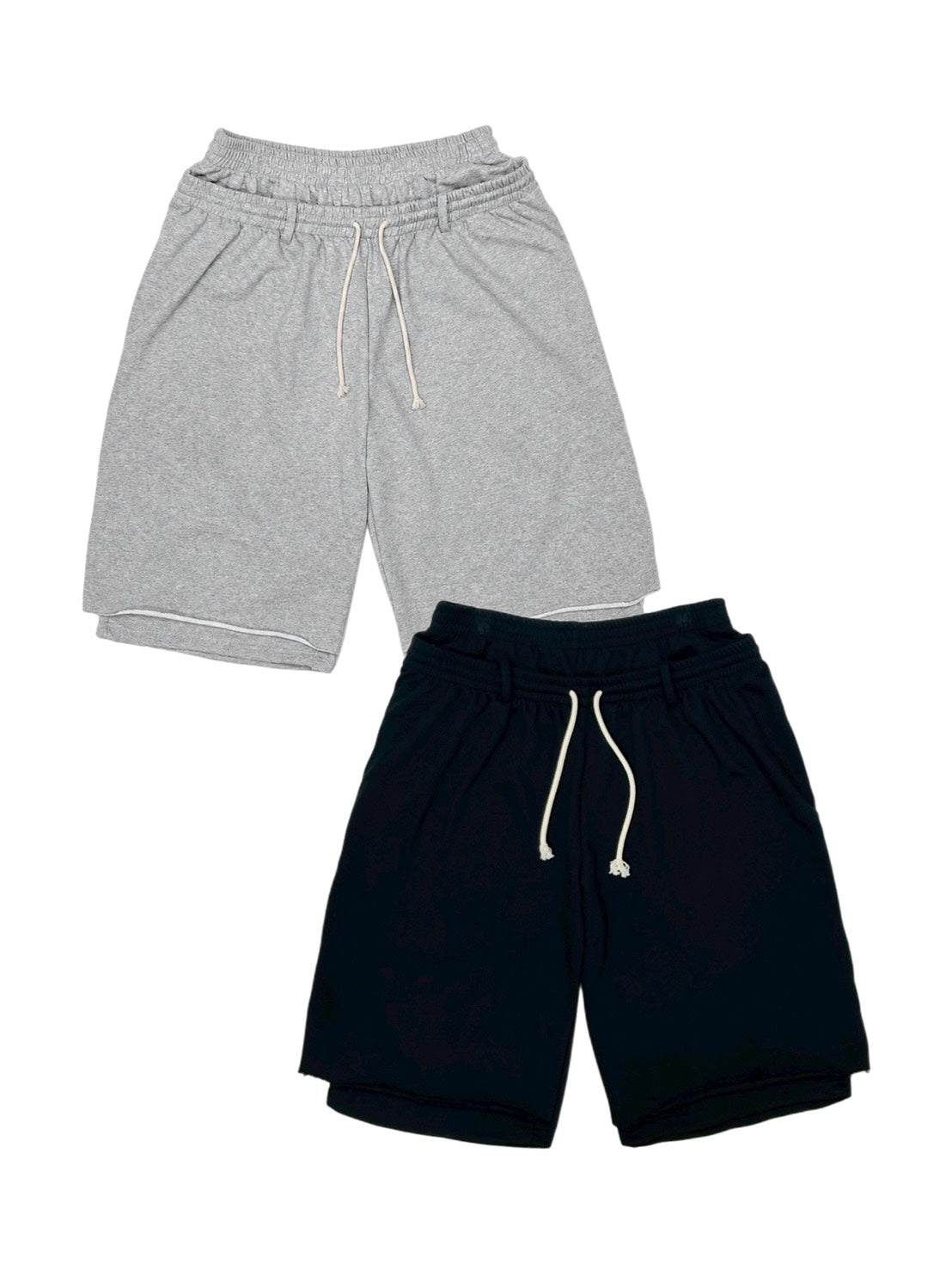 受注制【OaKS】layered sweat shorts (2color)
