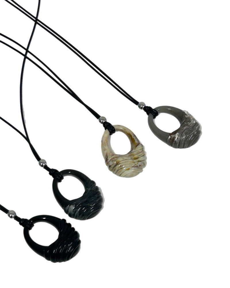 受注制【OaKS】marble wave necklace (4color)
