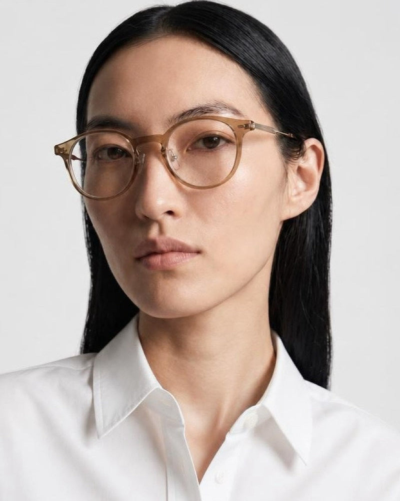 受注制【Chikashitsu +】silver temple boston eyeglasses (4color)