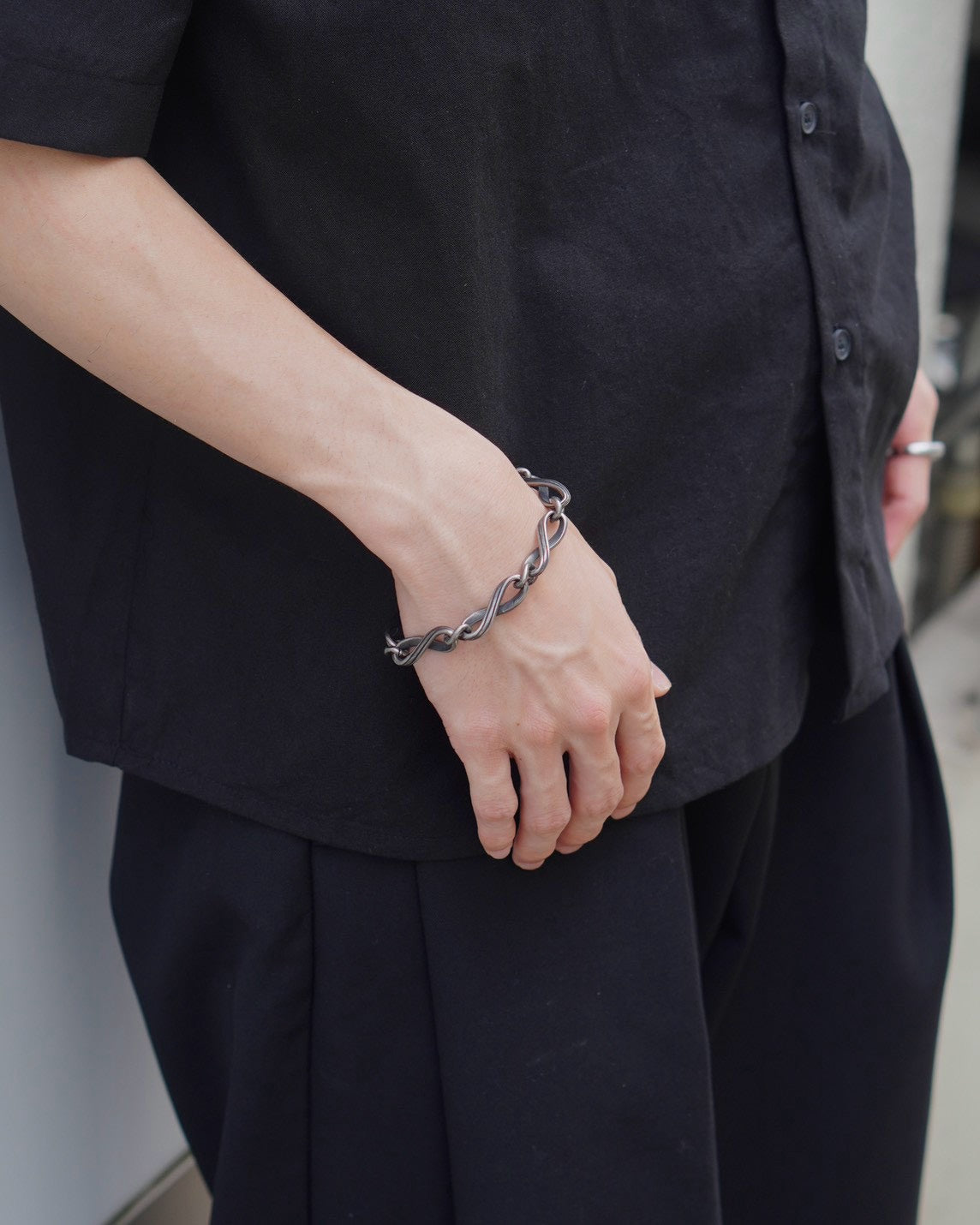受注制【Chikashitsu +】wave chain bracelet