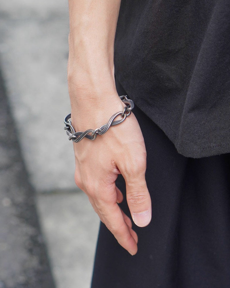 受注制【Chikashitsu +】wave chain bracelet