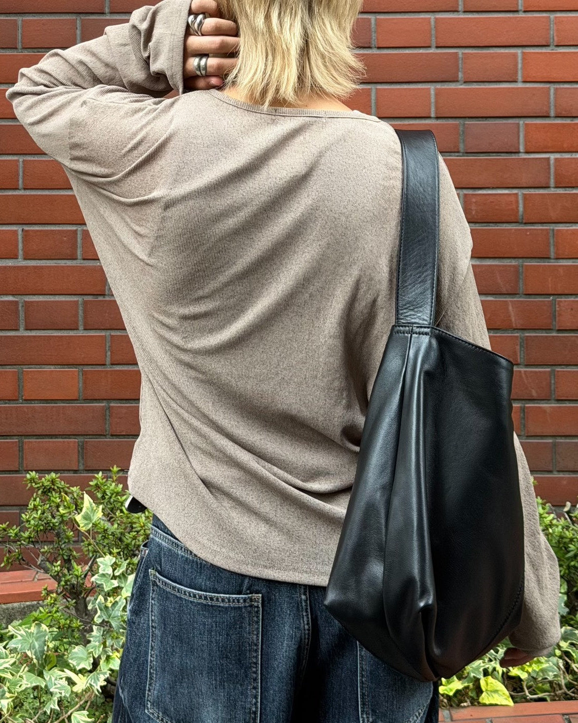 受注制【Chikashitsu +】sheer henley long sleeve tee (5color)