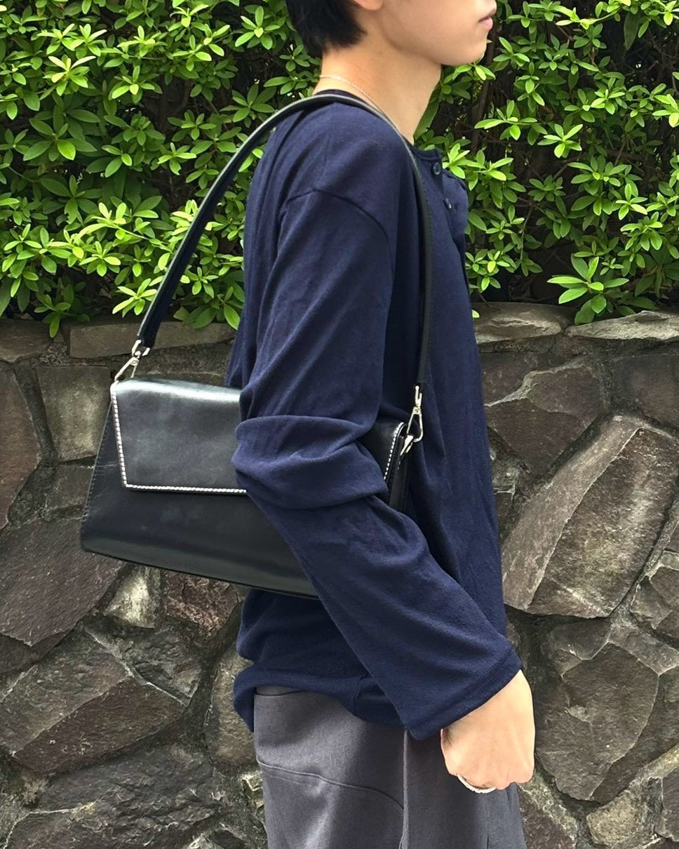 受注制【Chikashitsu +】sheer henley long sleeve tee (5color)