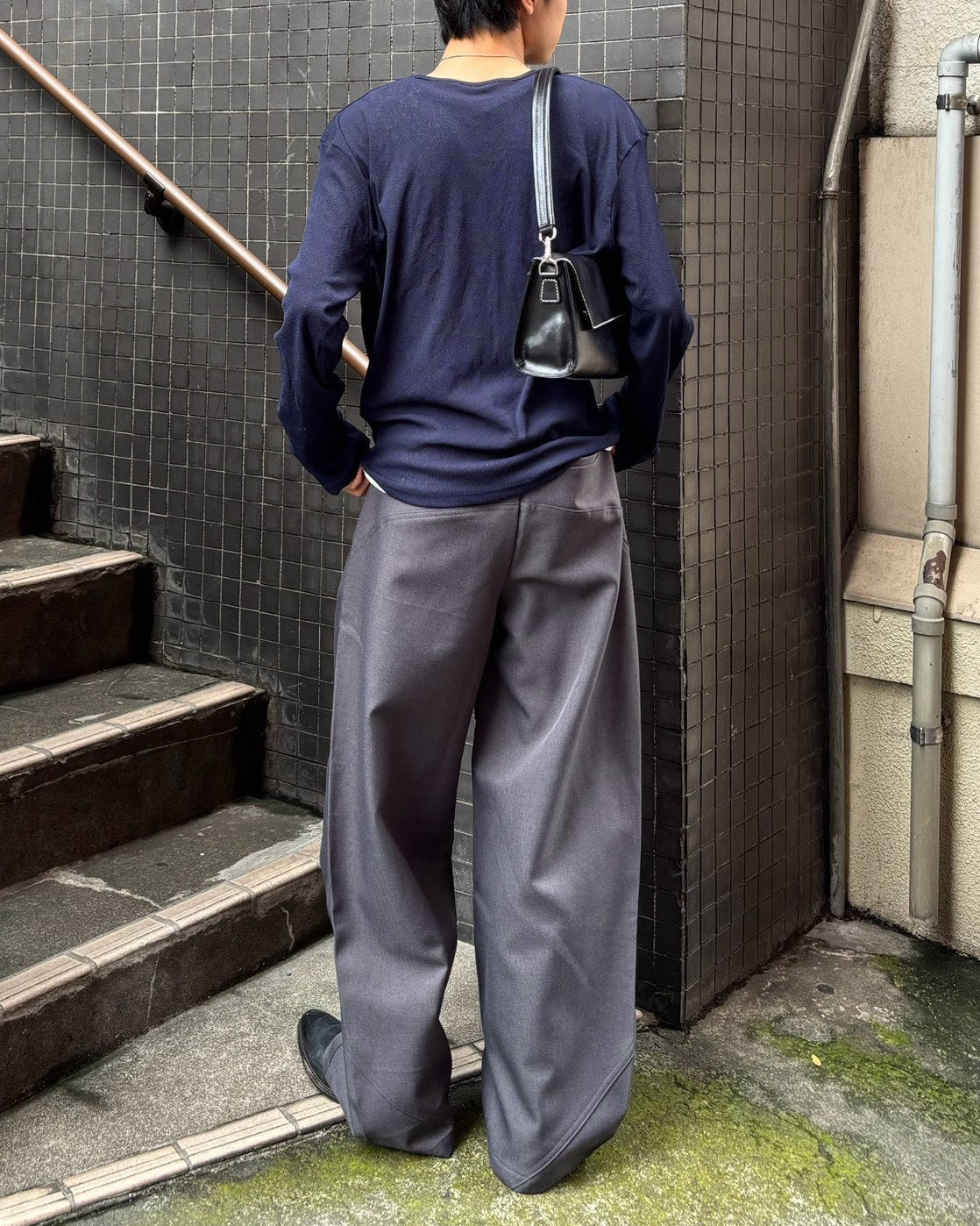 受注制【Chikashitsu +】sheer henley long sleeve tee (5color)