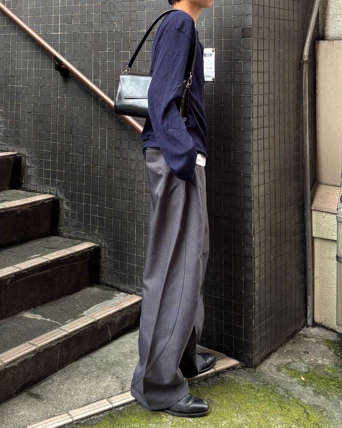 受注制【Chikashitsu +】sheer henley long sleeve tee (5color)
