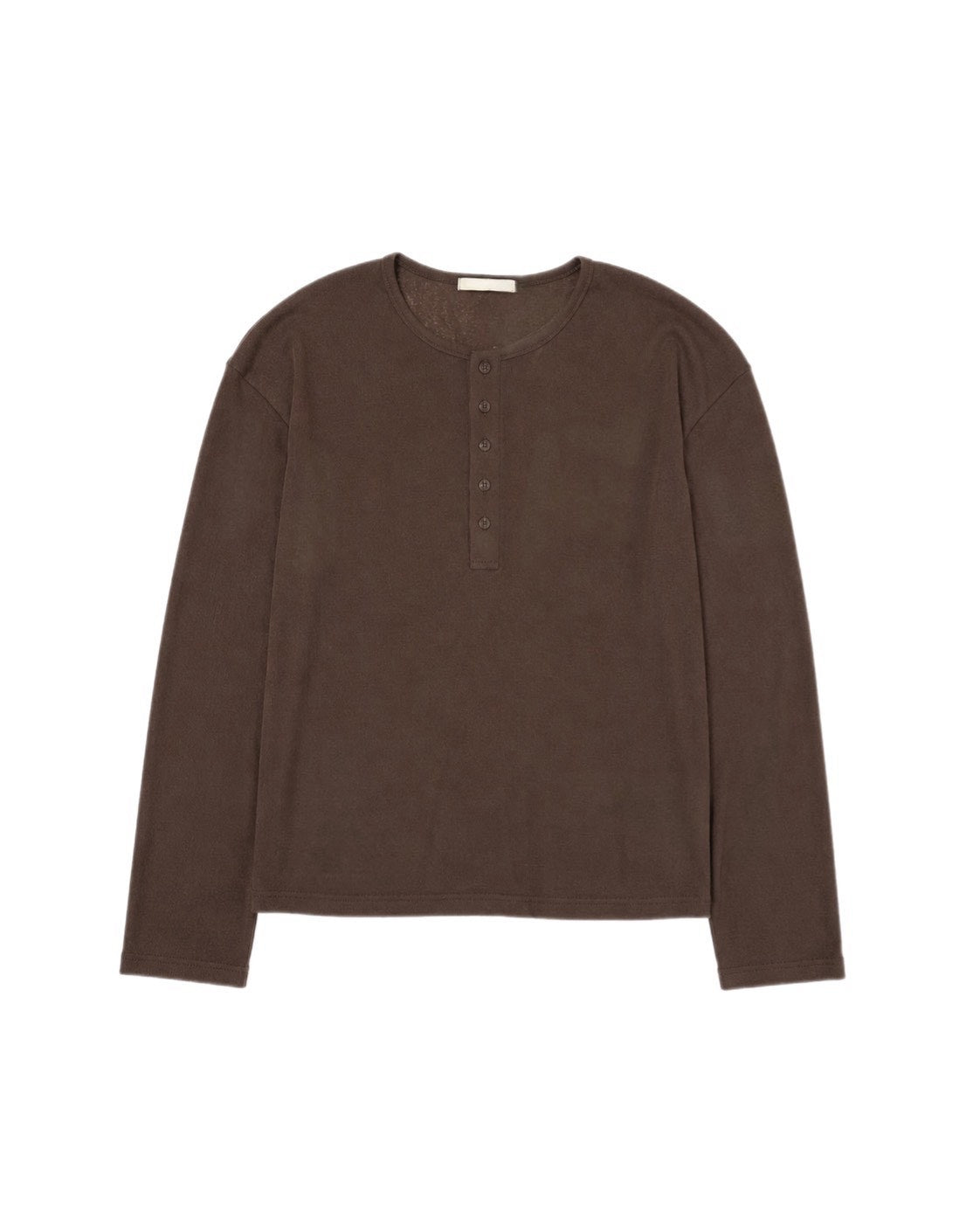 受注制【Chikashitsu +】sheer henley long sleeve tee (5color)