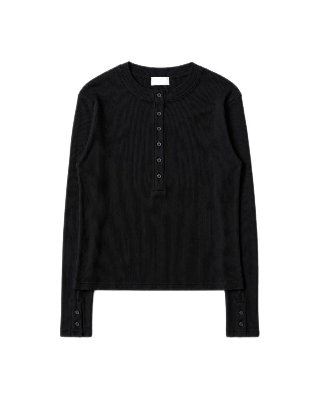 受注制【Chikashitsu +】slit henley neck slim t-shirt (3color)