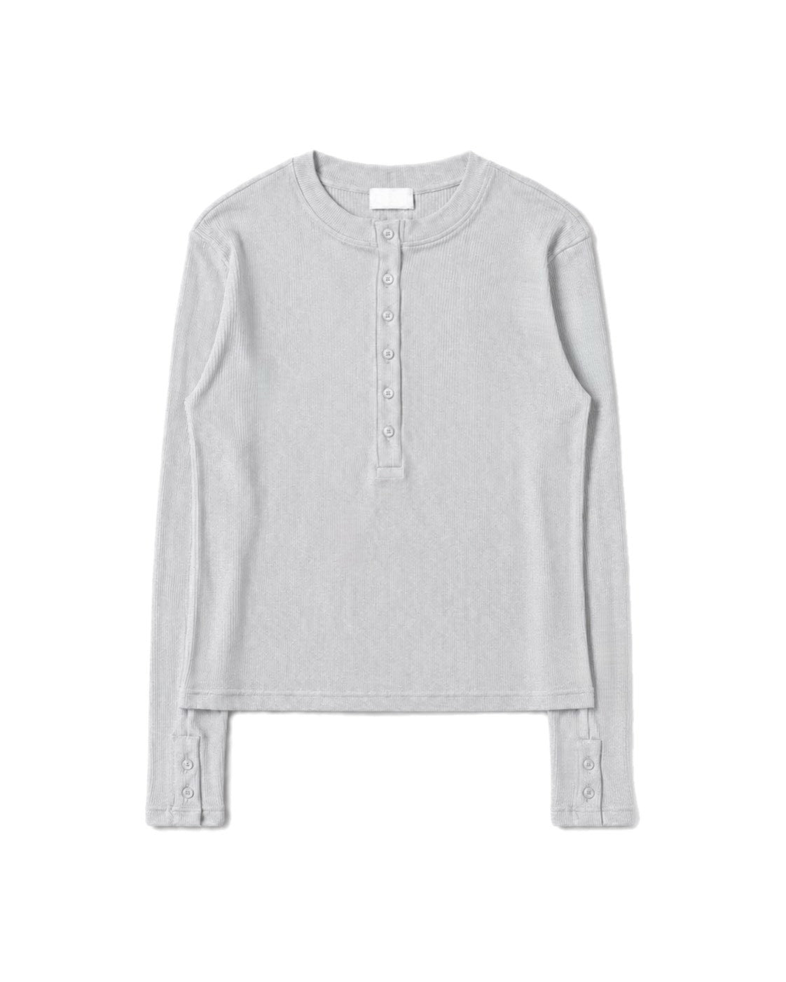 受注制【Chikashitsu +】slit henley neck slim t-shirt (3color)
