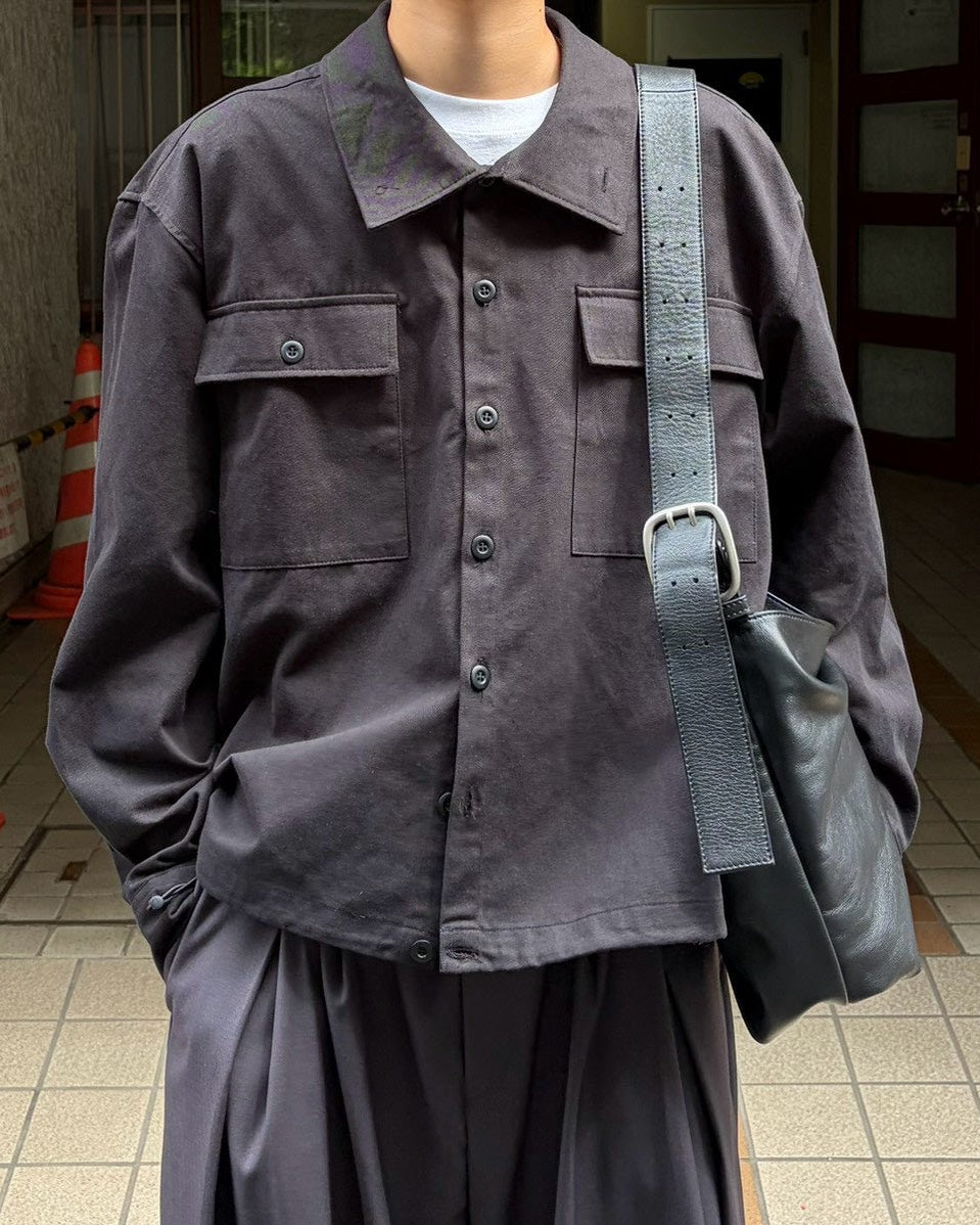 受注制【Chikashitsu +】multi pocket military jacket (2color)