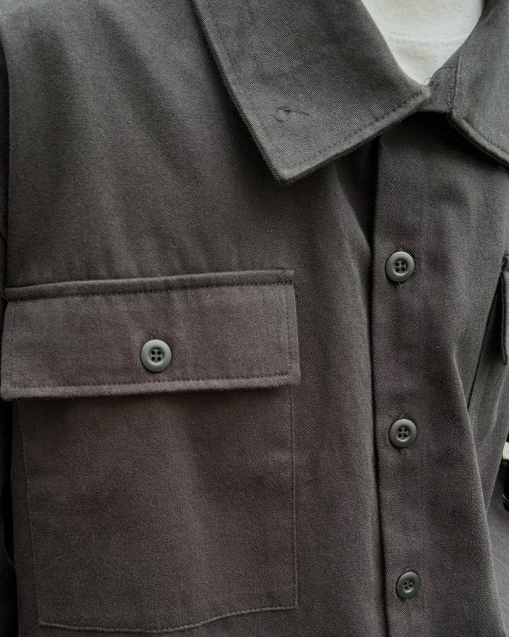 受注制【Chikashitsu +】multi pocket military jacket (2color)