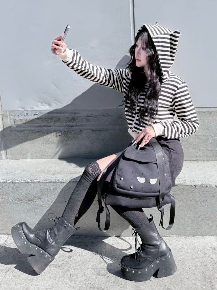 受注制【nmtc +】wing sweat knapsack 【エヌエムティーシープラス】ウィングスウェットナップサック (2color)