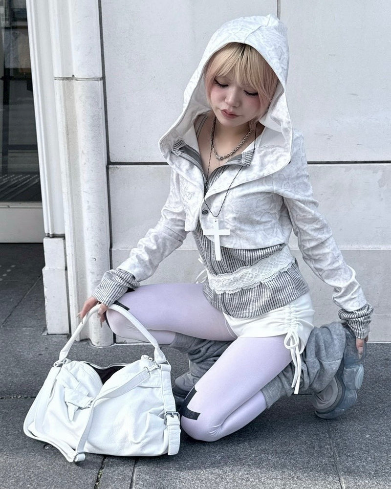 受注制【nmtc+】bi color vintage zip up hoodie (2color)