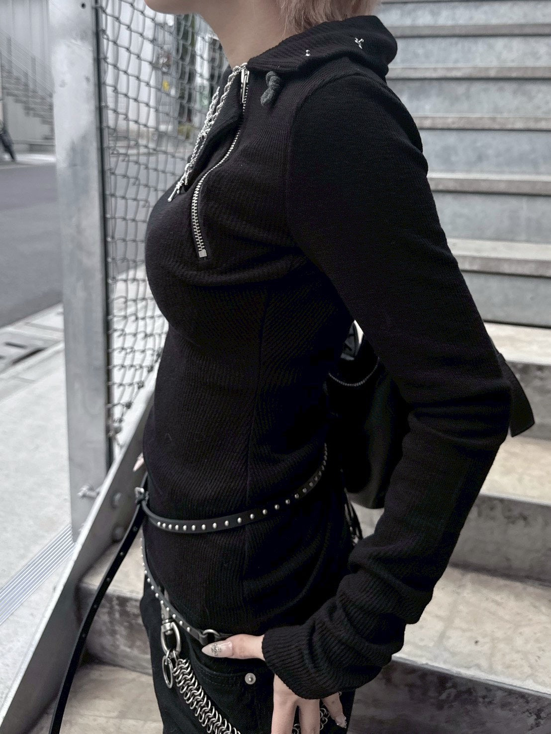 3/1 20:00発売受注制【nmtc +】zip high neck long sleeve