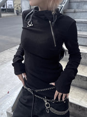 3/1 20:00発売受注制【nmtc +】zip high neck long sleeve